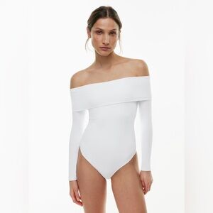Aritzia Contour Decoy Bodysuit - White